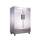 Dukers D55R 2-Door Commercial Refrigerator in Stainless Steel