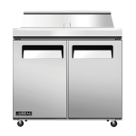 Juneau 36″ Refrigerated Prep Table, 2 Doors, 4.9 cu.ft (138 L) Capacity – 115V, 510W