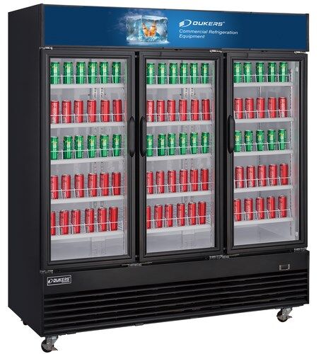 Dukers DSM-69R 78"W Three Swinging Glass Door Merchandiser Refrigerator - 69.43 Cu. Ft Dukers DSM-69R 78"W Three Swinging Glass Door Merchandiser Refrigerator - 69.43 Cu. Ft